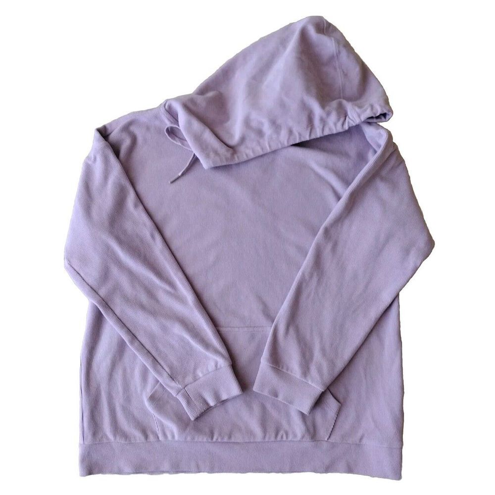 Marc New York Sweatshirt Women Large Lavender Ribbed Soft‎ Cozy Hoodie Vacation